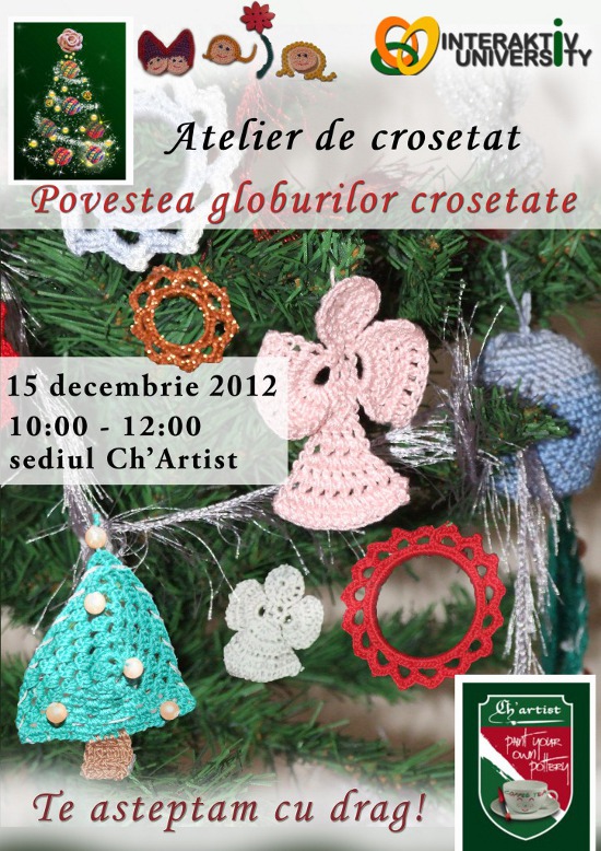 Atelier MAIArtistic: Povestea globurilor crosetate