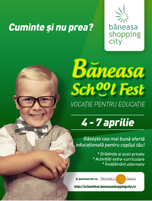 Baneasa Shopping City gazduieste cel mai important targ educational dedicat celor mici: Baneasa School Fest