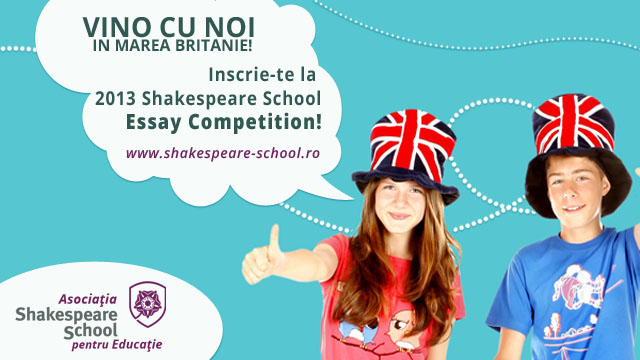 Lansarea concursului national de creatie in limba engleza Shakespeare School Essay Competition - Editia a V-a