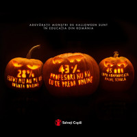 De Halloween, Salvati Copiii sperie Romania  cu cifre despre educatie, nu cu monstri