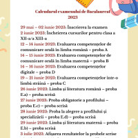 Calendar Bacalaureat 2023