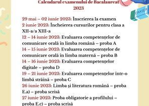 Calendar Bacalaureat 2023